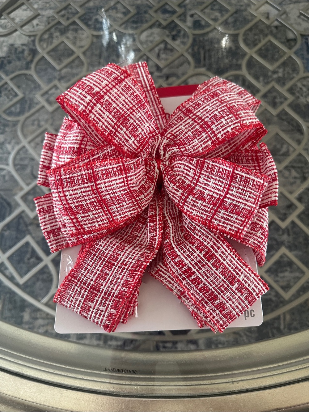 NWT - Celebrate It Red Textured Holiday Bow Clip